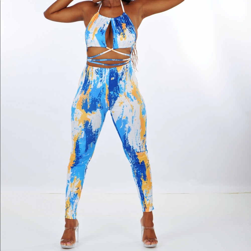 Paint Splatter Jumpsuit